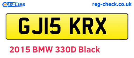 GJ15KRX are the vehicle registration plates.