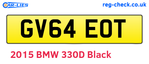 GV64EOT are the vehicle registration plates.