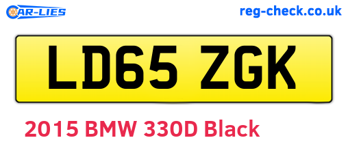 LD65ZGK are the vehicle registration plates.