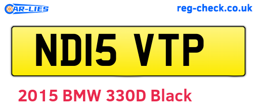 ND15VTP are the vehicle registration plates.