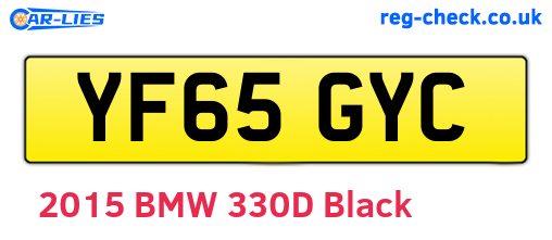YF65GYC are the vehicle registration plates.