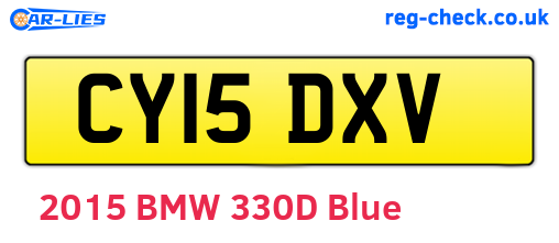 CY15DXV are the vehicle registration plates.
