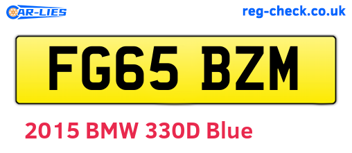 FG65BZM are the vehicle registration plates.