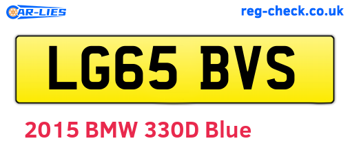LG65BVS are the vehicle registration plates.