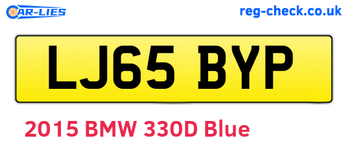 LJ65BYP are the vehicle registration plates.