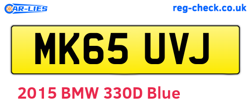 MK65UVJ are the vehicle registration plates.