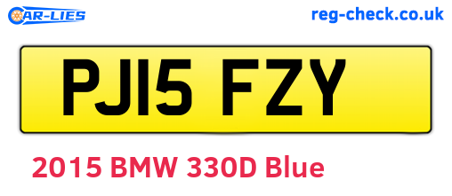 PJ15FZY are the vehicle registration plates.