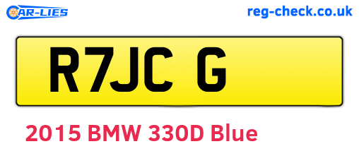 R7JCG are the vehicle registration plates.