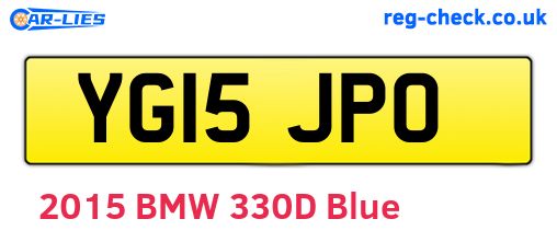 YG15JPO are the vehicle registration plates.