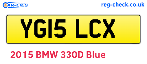 YG15LCX are the vehicle registration plates.