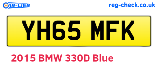 YH65MFK are the vehicle registration plates.