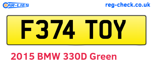 F374TOY are the vehicle registration plates.