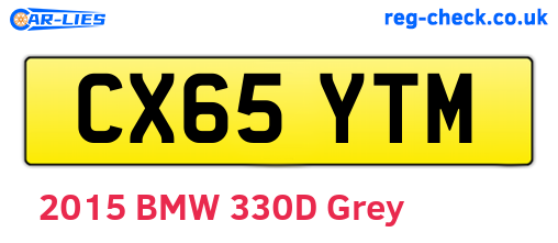 CX65YTM are the vehicle registration plates.