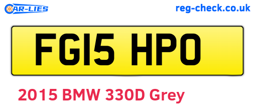 FG15HPO are the vehicle registration plates.