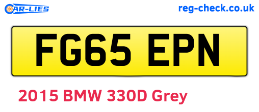 FG65EPN are the vehicle registration plates.