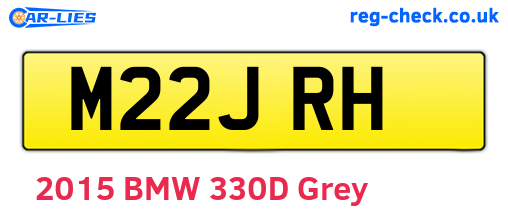 M22JRH are the vehicle registration plates.