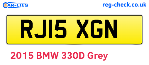 RJ15XGN are the vehicle registration plates.