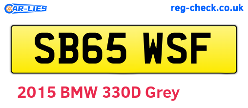 SB65WSF are the vehicle registration plates.