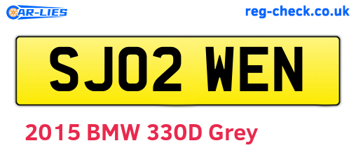 SJ02WEN are the vehicle registration plates.