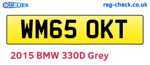 WM65OKT are the vehicle registration plates.