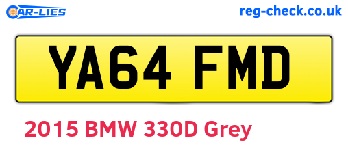 YA64FMD are the vehicle registration plates.