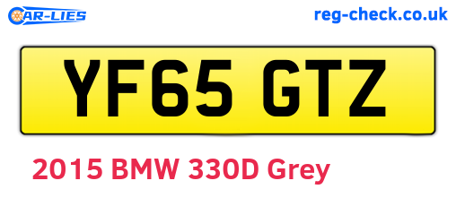YF65GTZ are the vehicle registration plates.