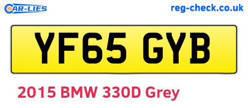 YF65GYB are the vehicle registration plates.