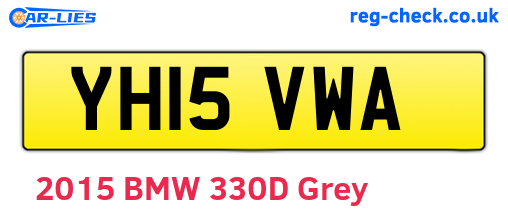 YH15VWA are the vehicle registration plates.