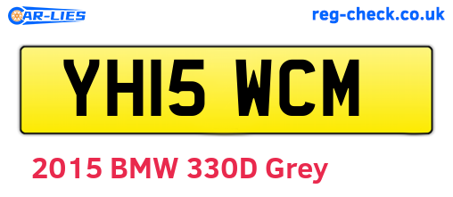 YH15WCM are the vehicle registration plates.