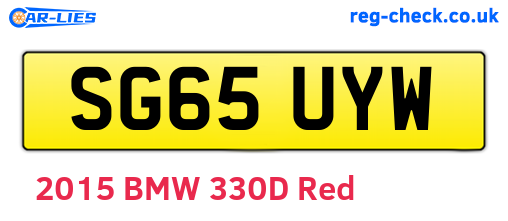 SG65UYW are the vehicle registration plates.