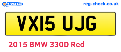 VX15UJG are the vehicle registration plates.