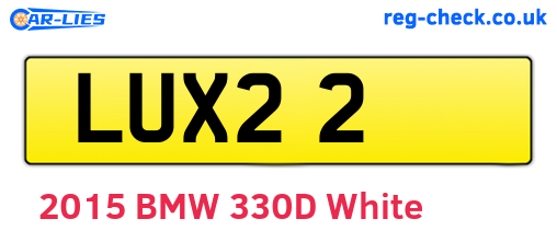 LUX22 are the vehicle registration plates.