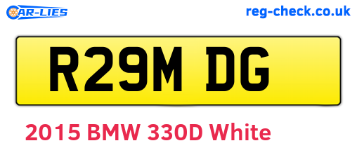 R29MDG are the vehicle registration plates.