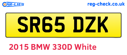 SR65DZK are the vehicle registration plates.