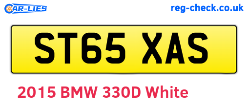 ST65XAS are the vehicle registration plates.