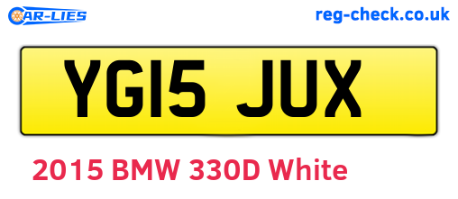 YG15JUX are the vehicle registration plates.