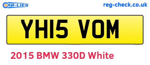 YH15VOM are the vehicle registration plates.