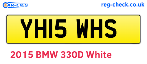 YH15WHS are the vehicle registration plates.