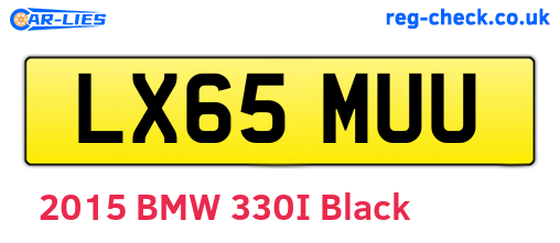 LX65MUU are the vehicle registration plates.