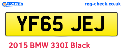 YF65JEJ are the vehicle registration plates.