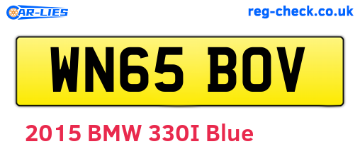 WN65BOV are the vehicle registration plates.