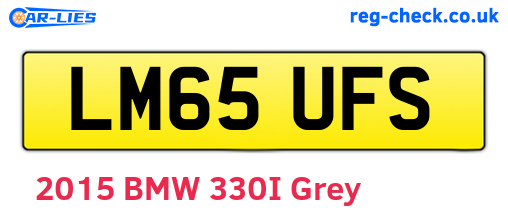 LM65UFS are the vehicle registration plates.