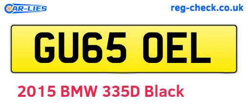 GU65OEL are the vehicle registration plates.