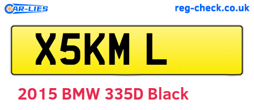 X5KML are the vehicle registration plates.