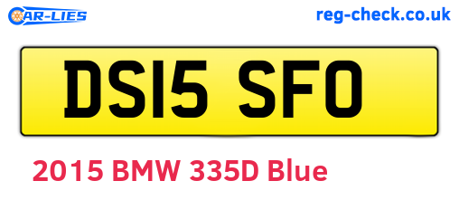 DS15SFO are the vehicle registration plates.