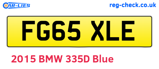 FG65XLE are the vehicle registration plates.