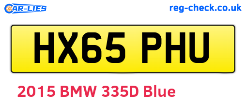 HX65PHU are the vehicle registration plates.
