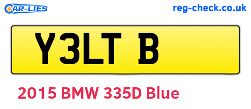 Y3LTB are the vehicle registration plates.