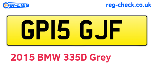 GP15GJF are the vehicle registration plates.