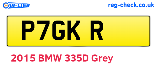 P7GKR are the vehicle registration plates.
